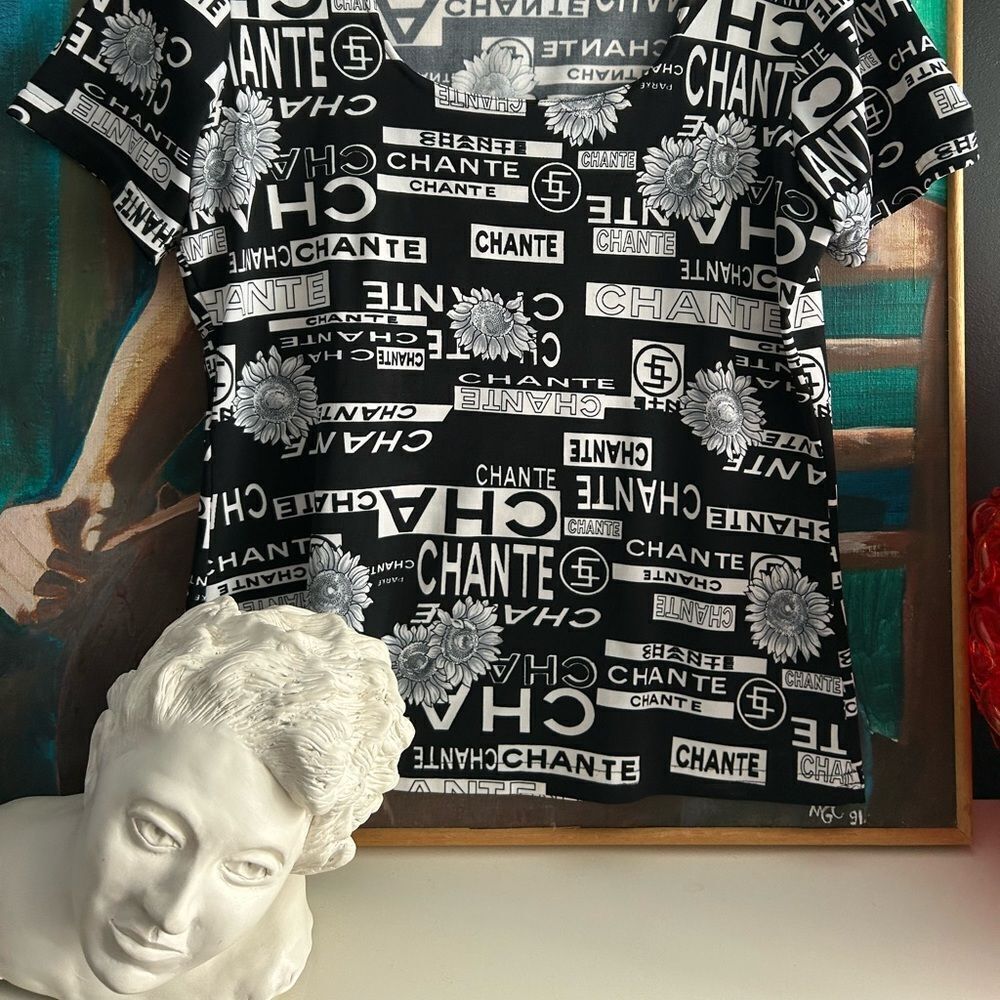 Ness Black & White Chante T-shirt size Large - Picture 7 of 16